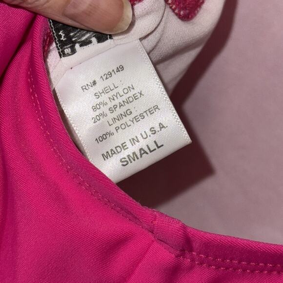 Dippin daisys high cut open back high neck one piece pink swimsuit - Picture 9 of 10